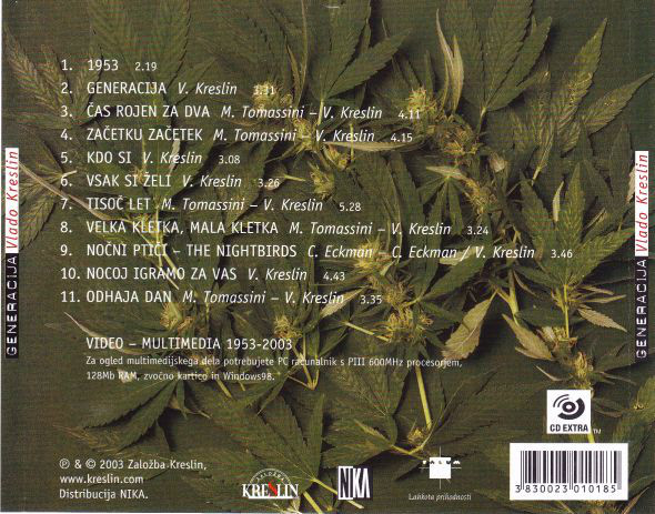 Vlado Kreslin - Generacija (CD, Album, Enh)
