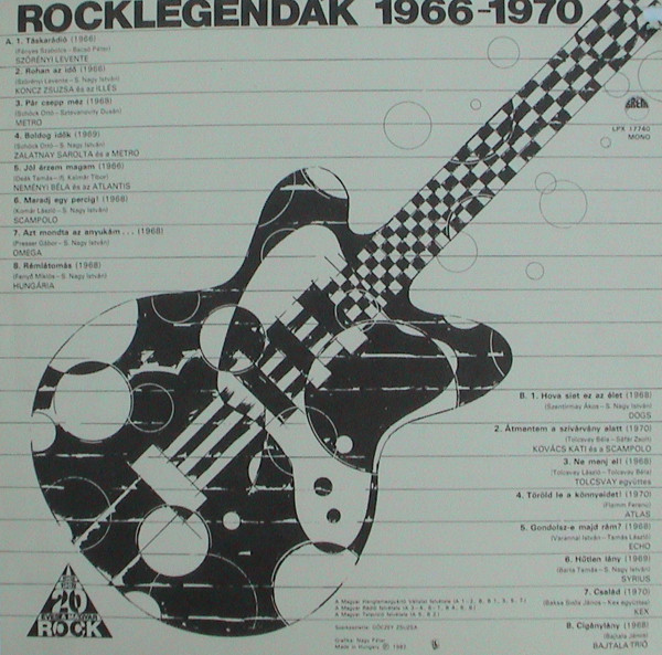 Various - Rocklegendák 1966-1970 (LP, Comp, Mono)