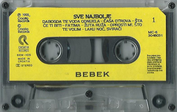 Željko Bebek - Sve Najbolje (Cass, Comp)