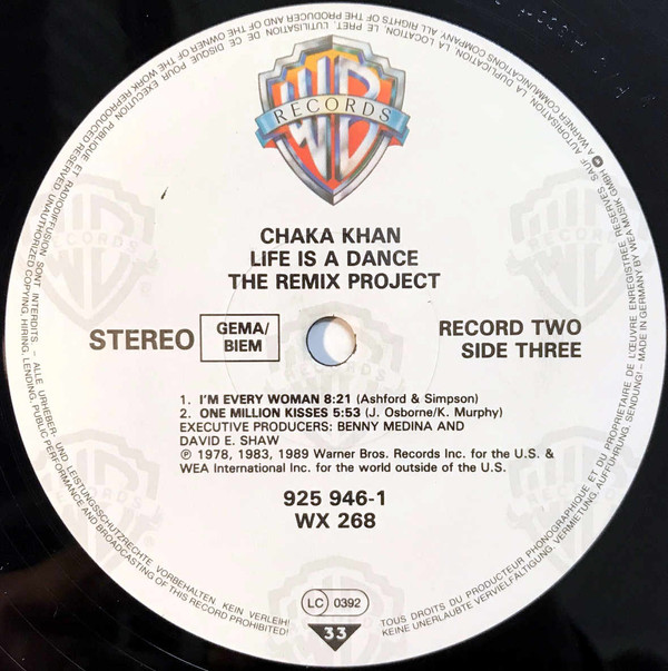 Chaka Khan - Life Is A Dance - The Remix Project (2xLP, Comp)