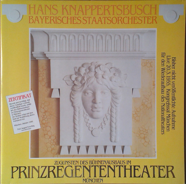 Hans Knappertsbusch, Bayerisches Staatsorchester - Zugunsten Des Bühnenausbaus Im Prinzregententheater München (LP, Album, Mono, Pic)