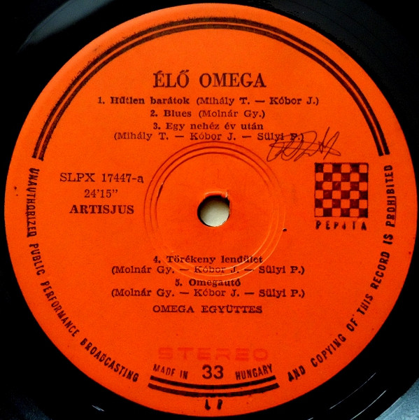 Omega (5) - Élő Omega (LP, Album, Blu)