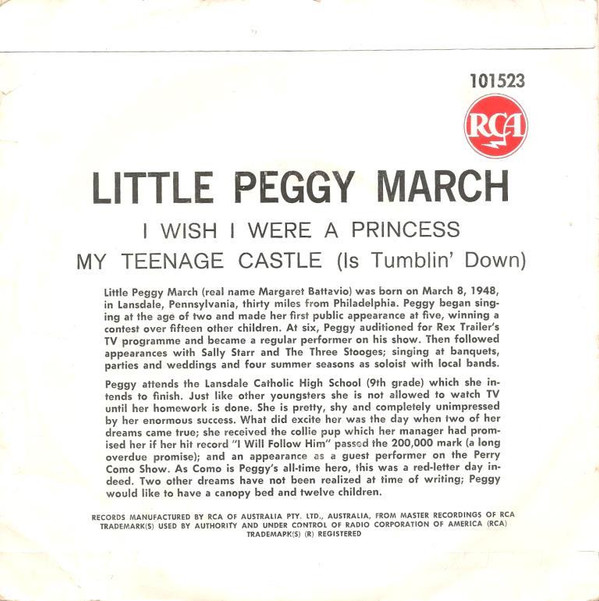 Little Peggy March* - I Wish I Were A Princess (7