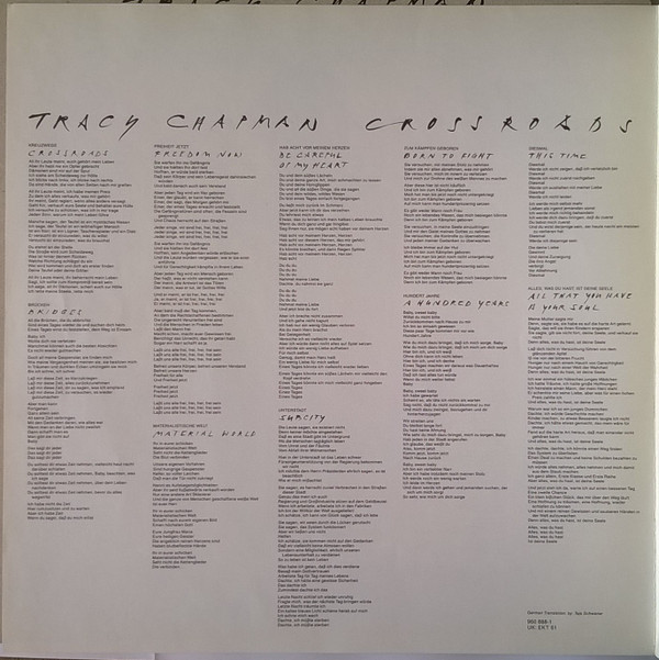 Tracy Chapman - Crossroads (LP, Album)