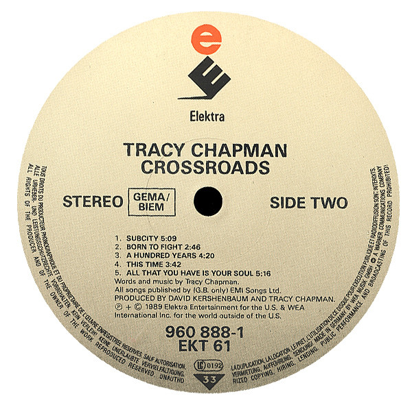 Tracy Chapman - Crossroads (LP, Album)