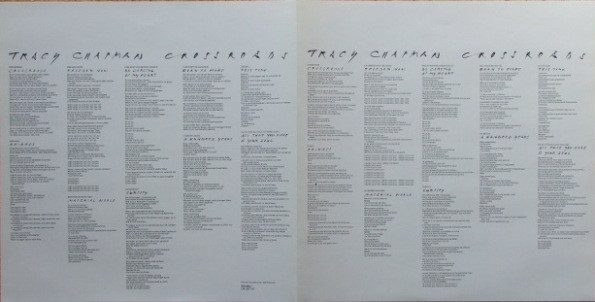Tracy Chapman - Crossroads (LP, Album)