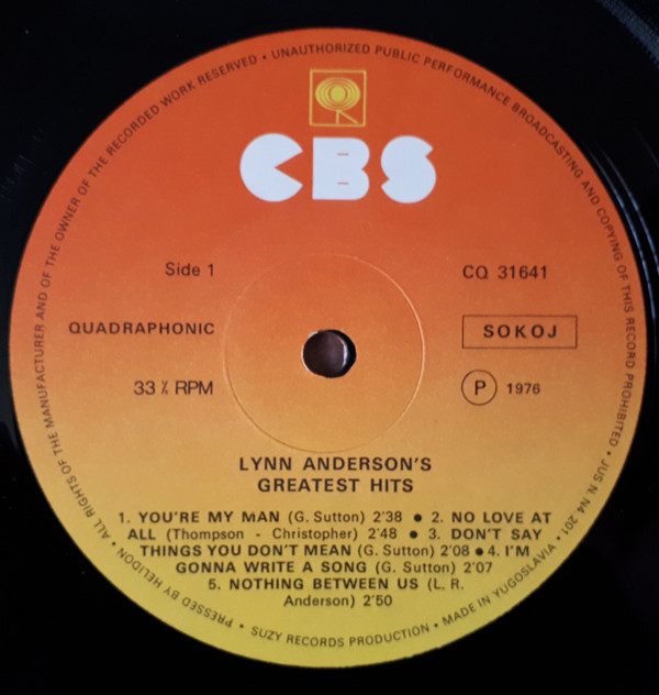 Lynn Anderson - Lynn Anderson's Greatest Hits (LP, Comp, Quad)