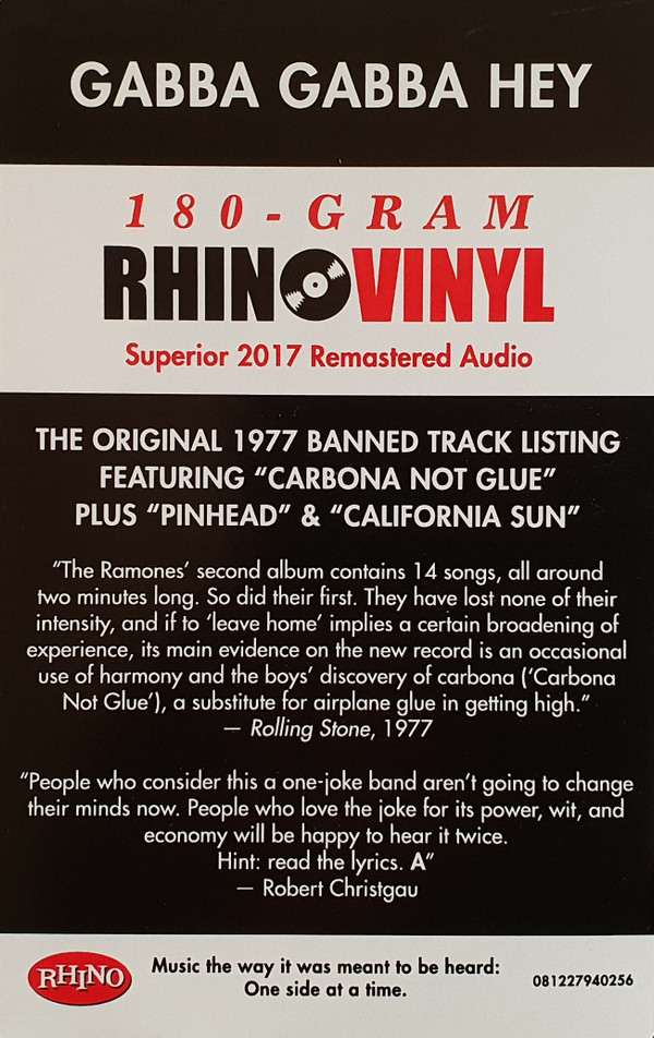 Ramones - Leave Home (LP, Album, RE, RM, 180)