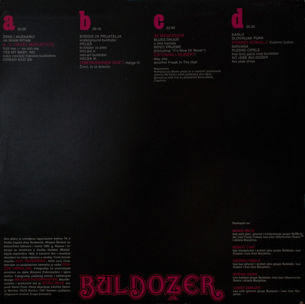 Buldožer - Ako Ste Slobodni Večeras (2xLP, Album)