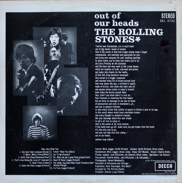 The Rolling Stones - Out Of Our Heads (LP, Album, RP)