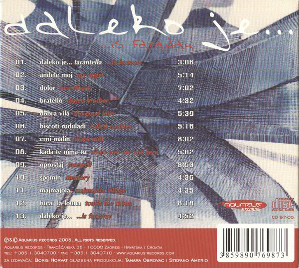 Tamara Obrovac, Transhistria Ensemble - Daleko Je... / ...Is Faraway (CD, Album, Dig)