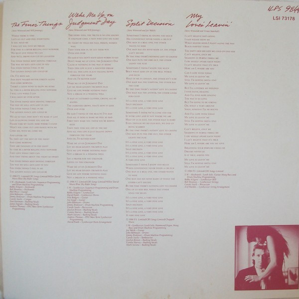Steve Winwood - Back In The High Life (LP, Album)