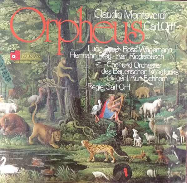Carl Orff, Hermann Prey, Rose Wagemann, Lucia Popp, Karl Ridderbusch -  Orpheus (LP, Club)