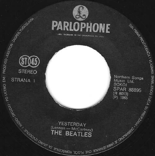 The Beatles - Yesterday / I Should Have Known Better (7