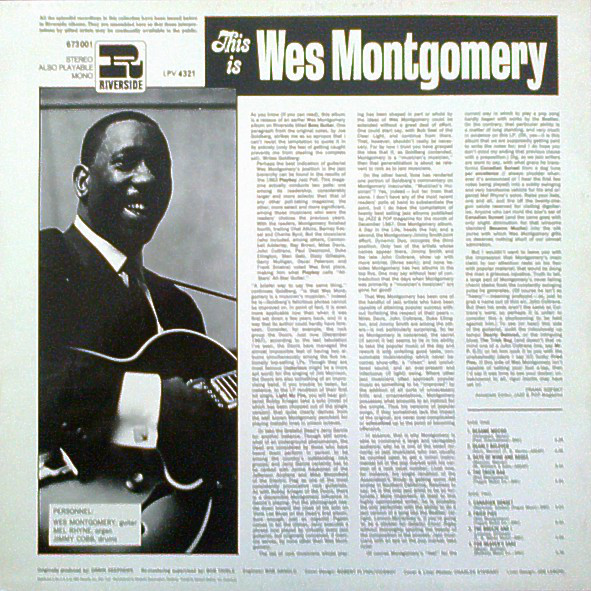 Wes Montgomery - This Is Wes Montgomery (LP, Album, RE)