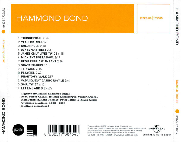 Ingfried Hoffmann - Hammond Bond (CD, Comp, RM)