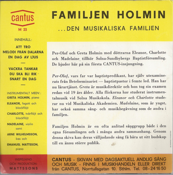 Familjen Holmin - Andliga Sånger På Vårt Sätt ... (7