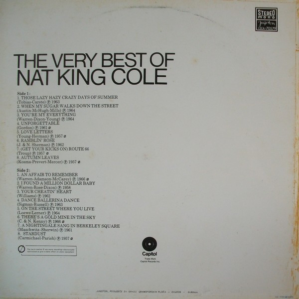 Nat King Cole - The Very Best Of Nat King Cole (LP, Comp)