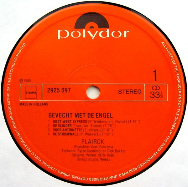 Flairck - Gevecht Met De Engel (LP, Album)