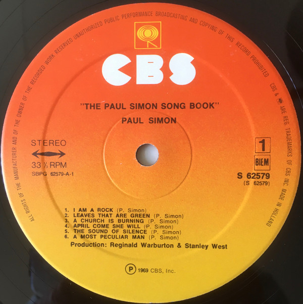 Paul Simon - The Paul Simon Song Book (LP, Album, RE)
