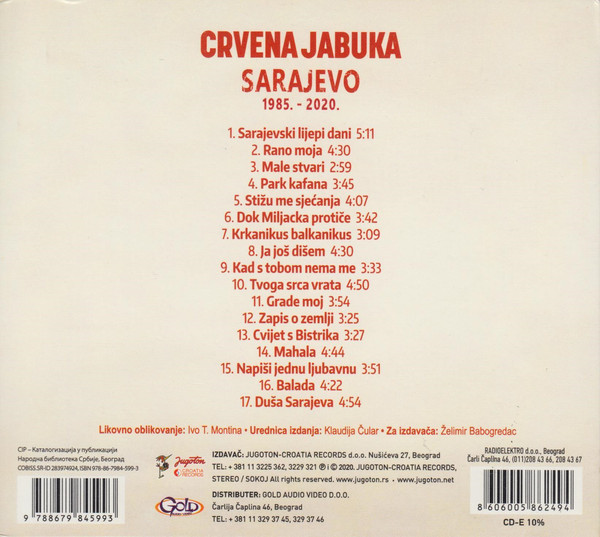 Crvena Jabuka - Sarajevo 1985-2020 (CD, Comp, Dig)