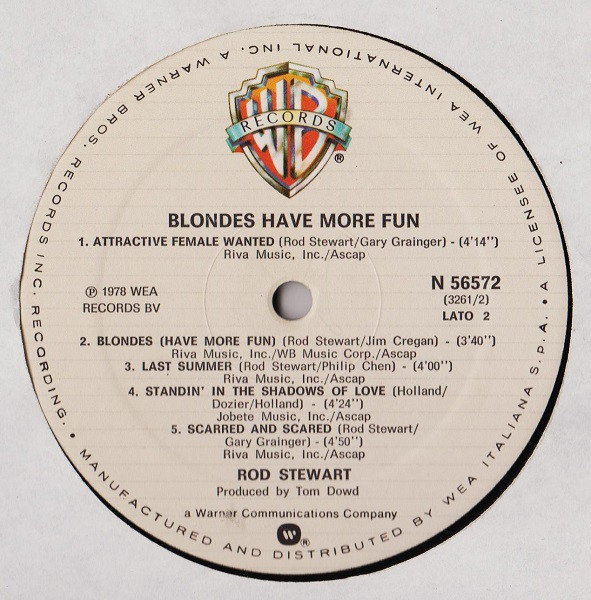 Rod Stewart - Blondes Have More Fun (LP, Album, Gat)