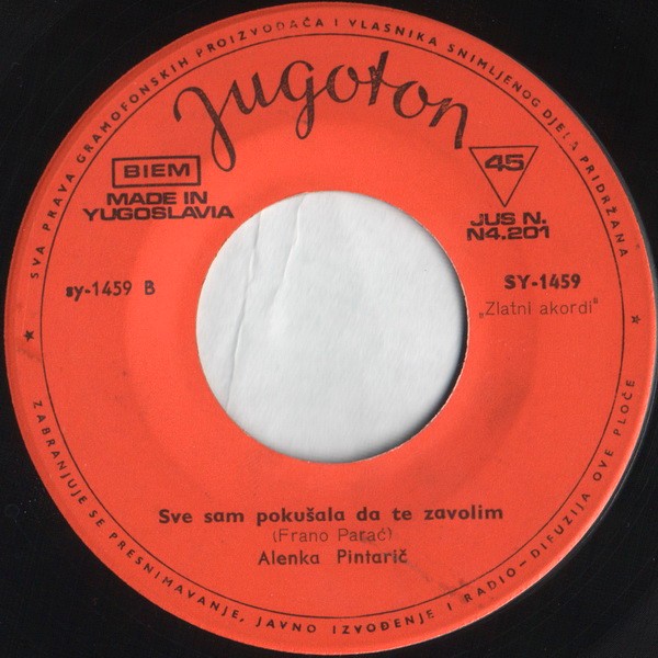 Alenka Pinterič - Modro More / Sve Sam Pokušala Da Te Zavolim (7