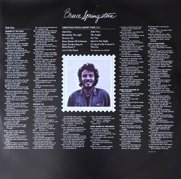 Bruce Springsteen - Greetings From Asbury Park N.J. (LP, Album, RE)