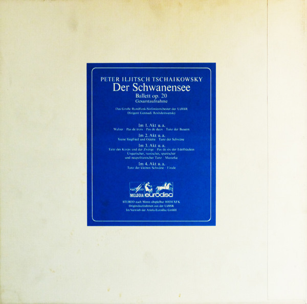 Tschaikowsky* - Der Schwanensee Ballett Op. 20 Gesamtaufnahme (3xLP, Album, Club + Box)