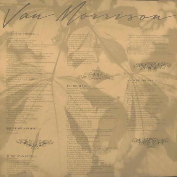 Van Morrison - A Sense Of Wonder (LP, Album, RE)