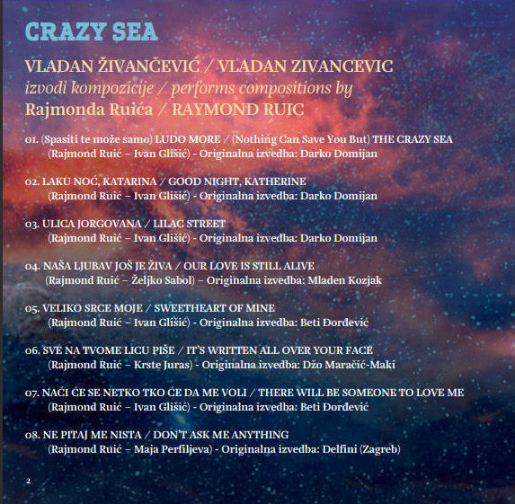 Vladan Živančević - Crazy Sea (CD, Album)