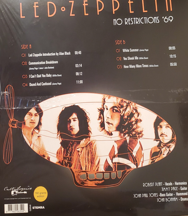 Led Zeppelin - No Restrictions '69 (LP, Album, Comp)