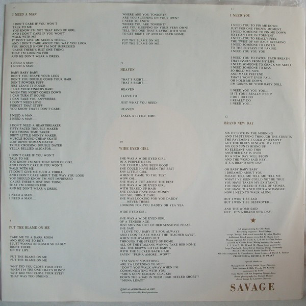 Eurythmics - Savage (LP, Album)