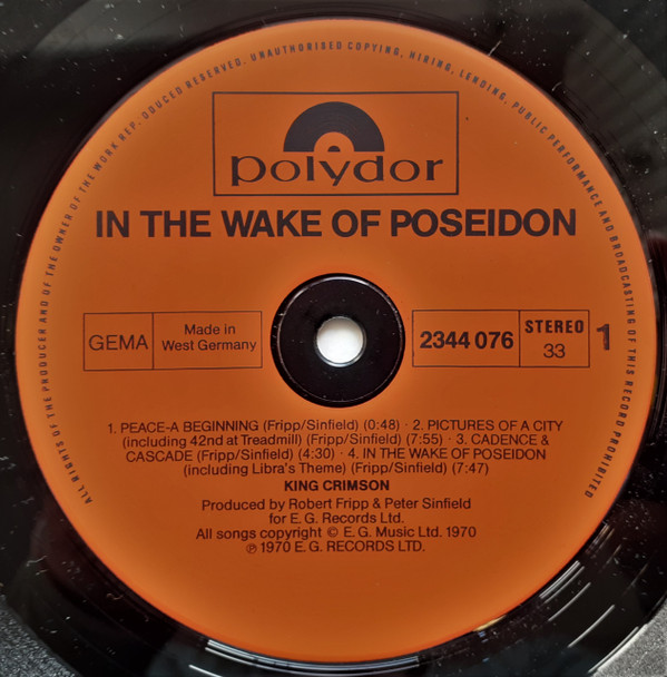 King Crimson - In The Wake Of Poseidon (LP, Album, RE, Inj)