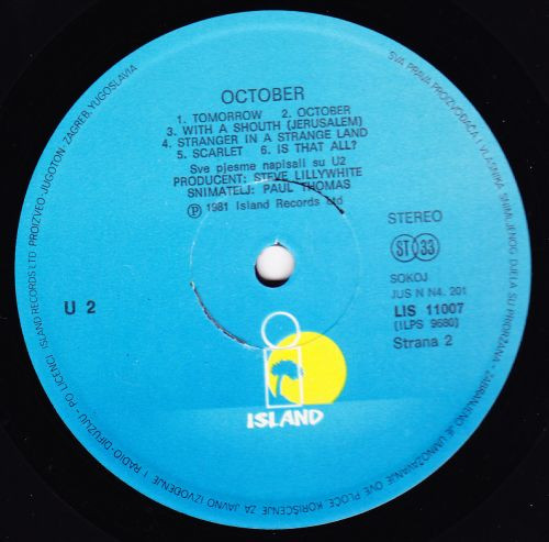 U2 - October (LP, Album)