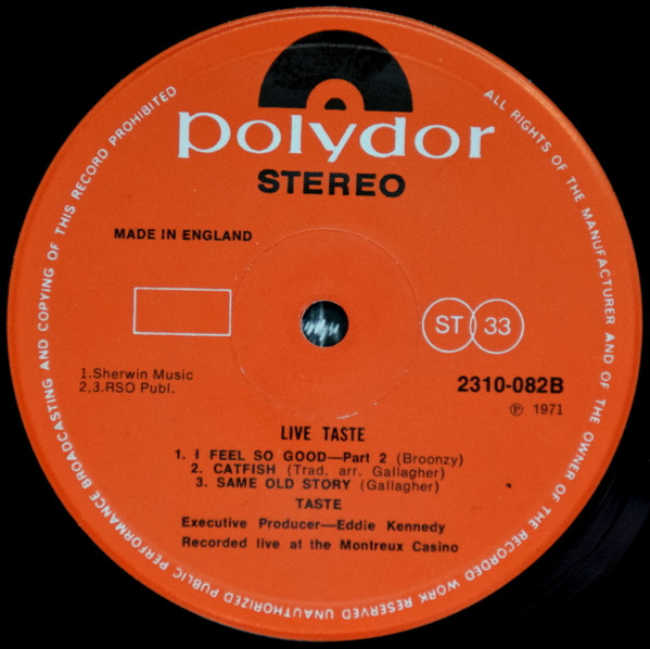 Taste (2) - Live Taste (LP, Album)