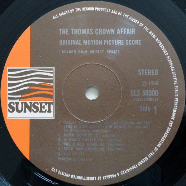 Michel Legrand - The Thomas Crown Affair (Original Motion Picture Score) (LP, Album, RE)