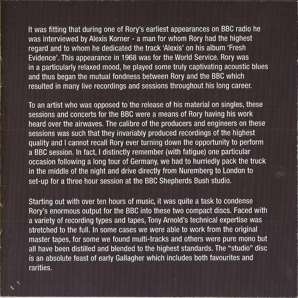 Rory Gallagher - BBC Sessions (2xCD)