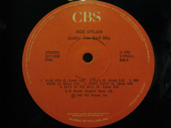 Bob Dylan - Under The Red Sky (LP, Album)