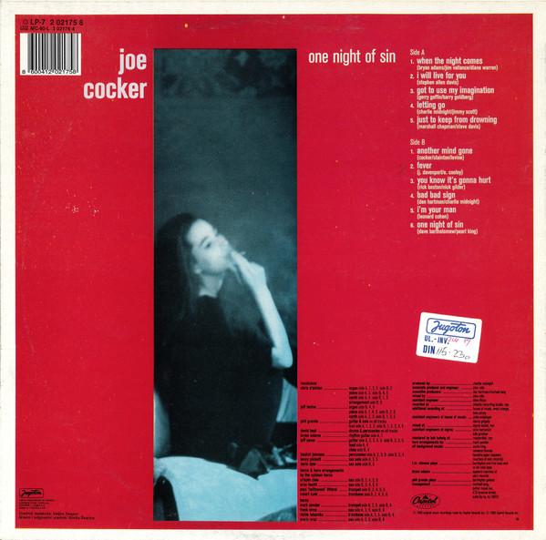Joe Cocker - One Night Of Sin (LP, Album)