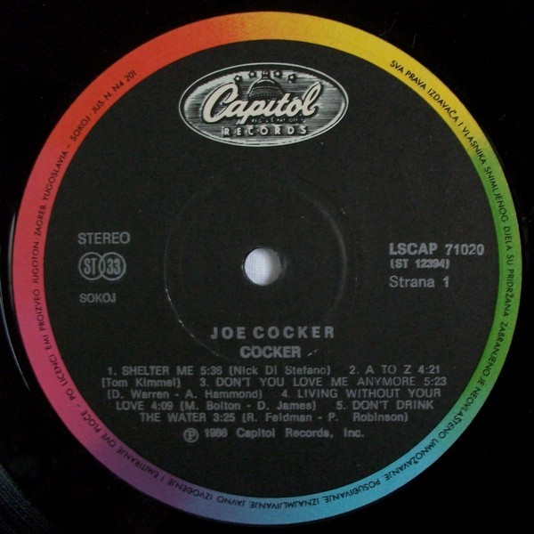 Joe Cocker - Cocker (LP, Album)
