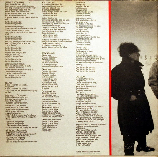 U2 - War (LP, Album, Gat)