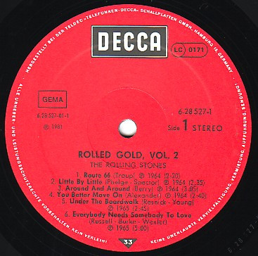 The Rolling Stones - Rolled Gold, Vol. 2 - The Best Of The Rolling Stones (2xLP, Comp)