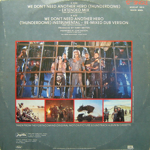 Tina Turner - We Don't Need Another Hero (Thunderdome) - Extended Mix (12