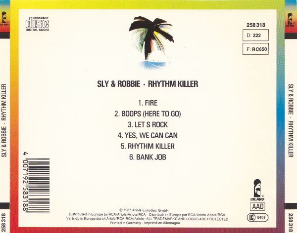 Sly & Robbie - Rhythm Killers (CD, Album)