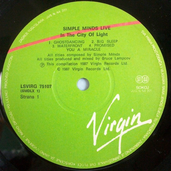 Simple Minds - Live In The City Of Light (2xLP, Album)