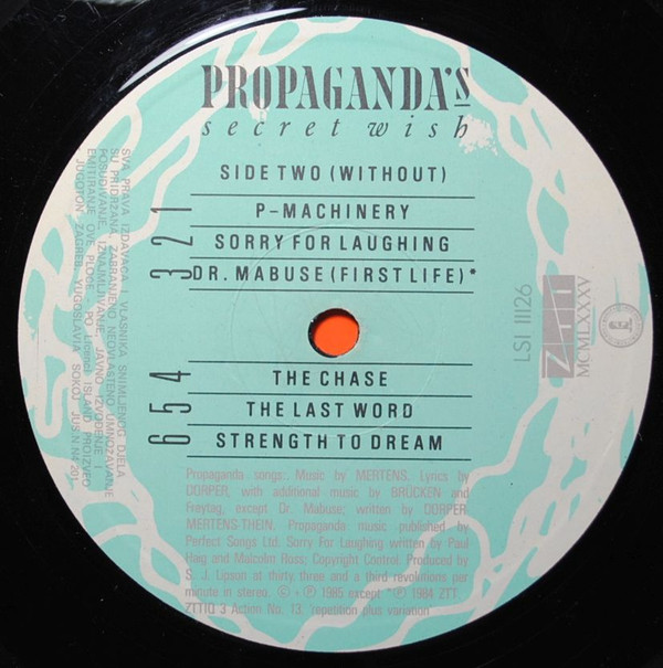Propaganda - A Secret Wish (LP, Album)