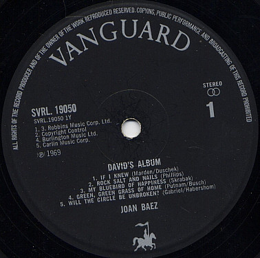 Joan Baez - David's Album (LP, Album)