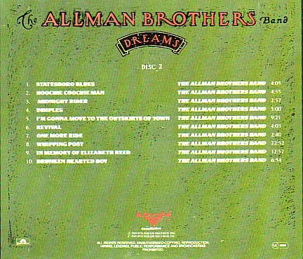 The Allman Brothers Band - Dreams (4xCD, Comp + Box)