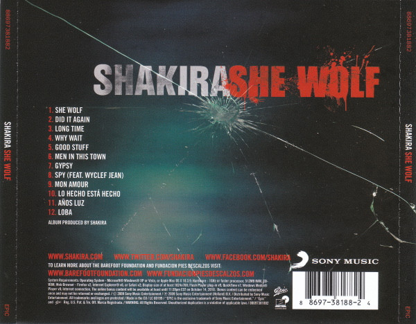 Shakira - She Wolf (CD, Album, Enh)